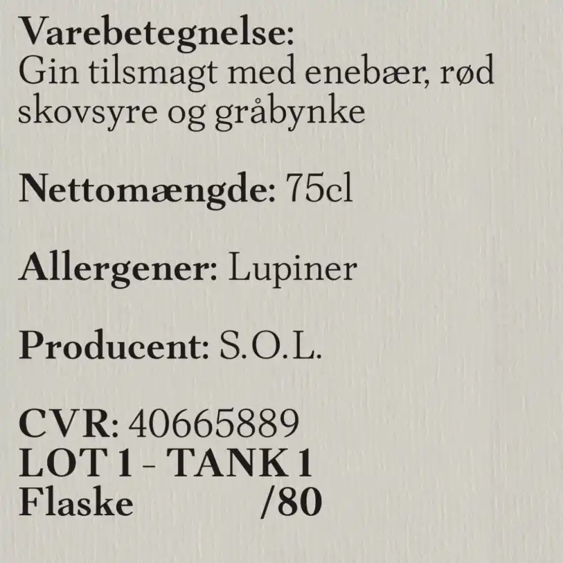 S.O.L. Gin S.O.L. Gin