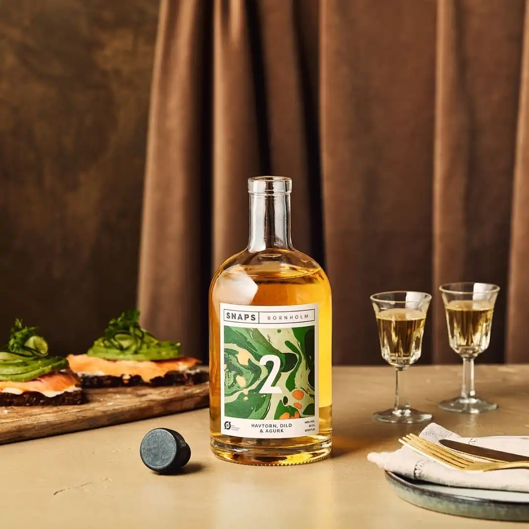 Snaps Bornholm No. 2 Havtorn, Dild & Agurk • 40% - 50 cl Snaps Bornholm No. 2 Havtorn, Dild & Agurk • 40% - 50 cl